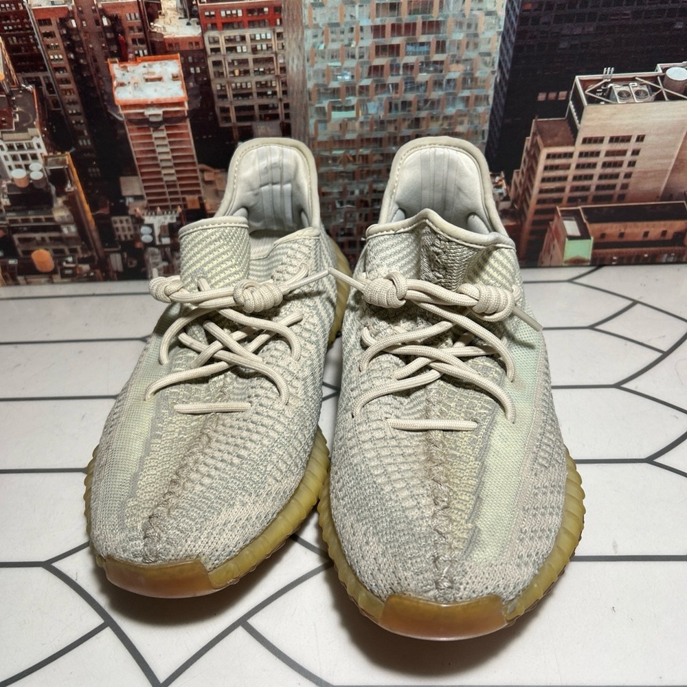Adidas Knit Sneakers with White and Gray Accents